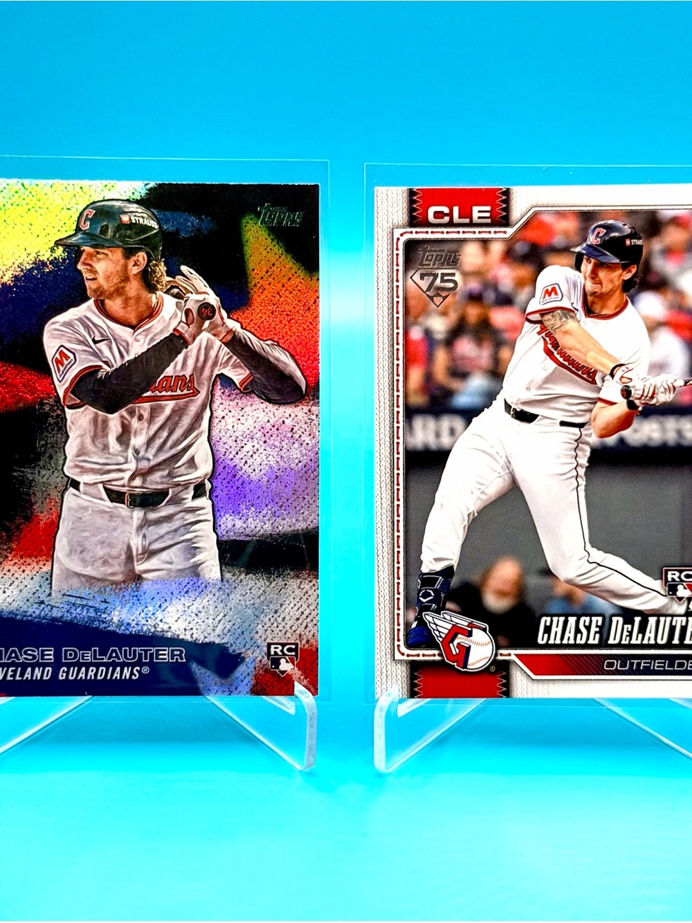 🔥Chase Delauter Rookie Lot! 🔥Stars of MLB Refractor + Topps 75 Rookie! 🤩
